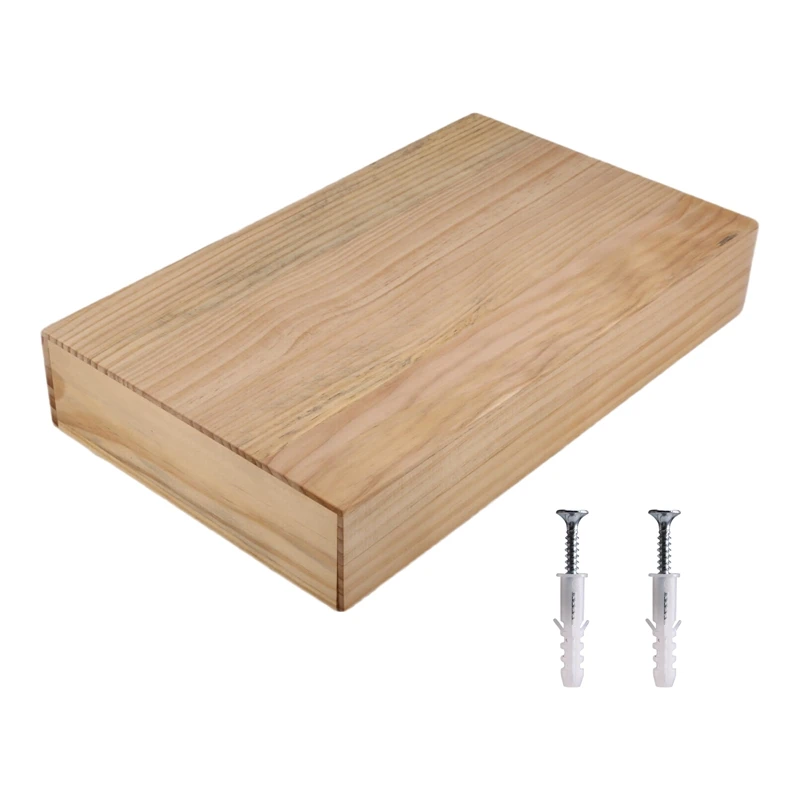 

Solid Wood Floating Shelf with Hidden Compartment, Wall-Mounted Storage Rack, Home Decor B-ABRM