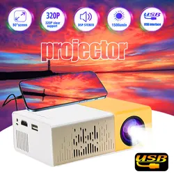 Mini Projector 320P Clear Support Long Battery Life USB Connectien Inlelligent Chip Double Speaker Sound HD Portable Projector