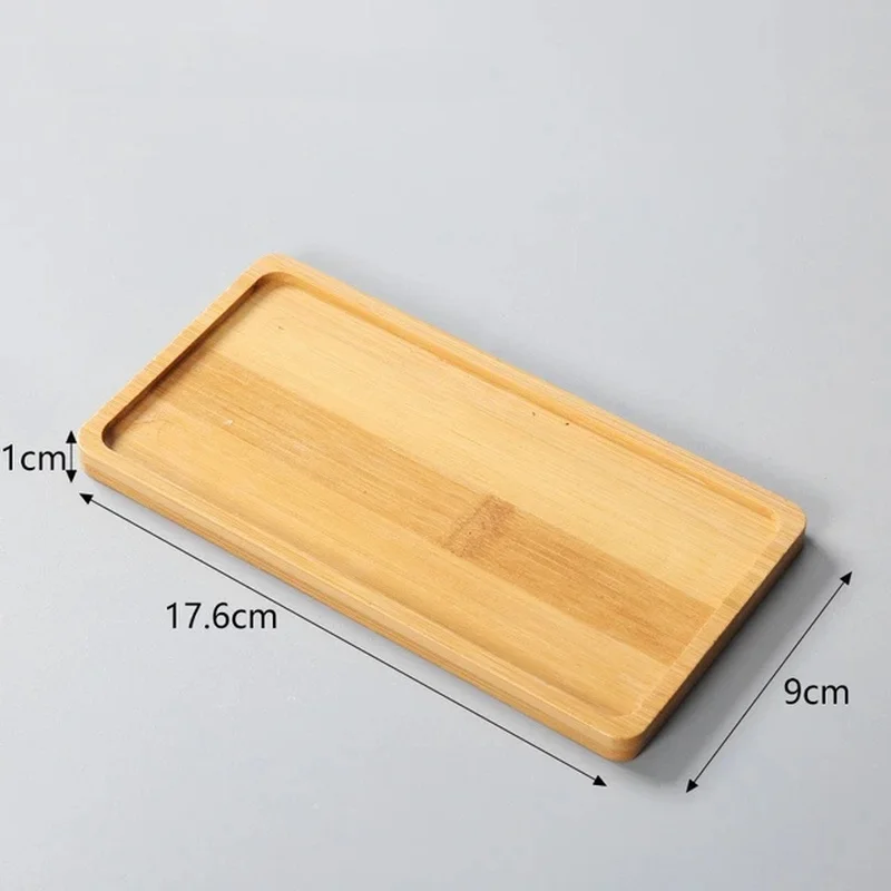 Large Round Bamboo Flower Pot Tray for Home Use, Succulent Plant Water Catching Tray, Kitchen Leak-Proof Base Tray