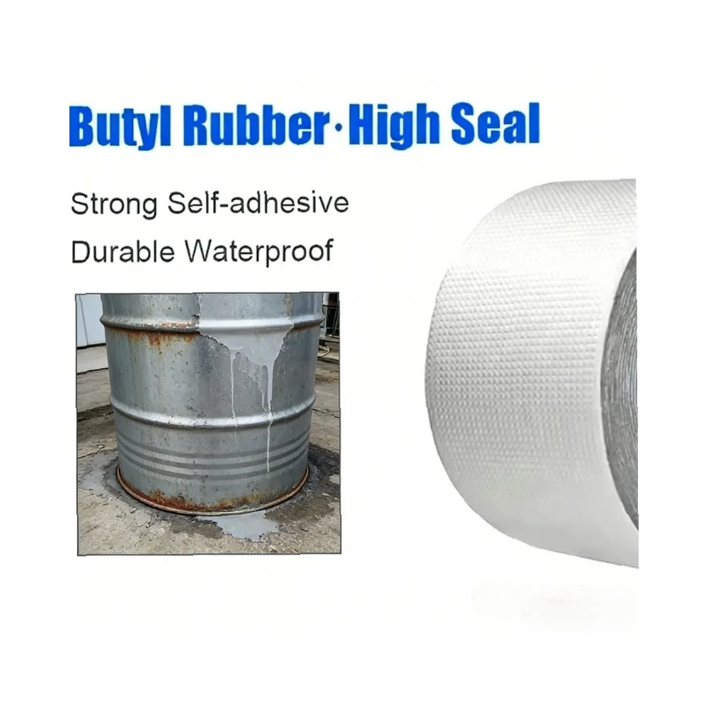 Heavy Duty Waterproof Aluminum Foil Tape 5.5m Roll, High Temp Resistant, Insulation, Leak Seal, Rust Proof, Instant