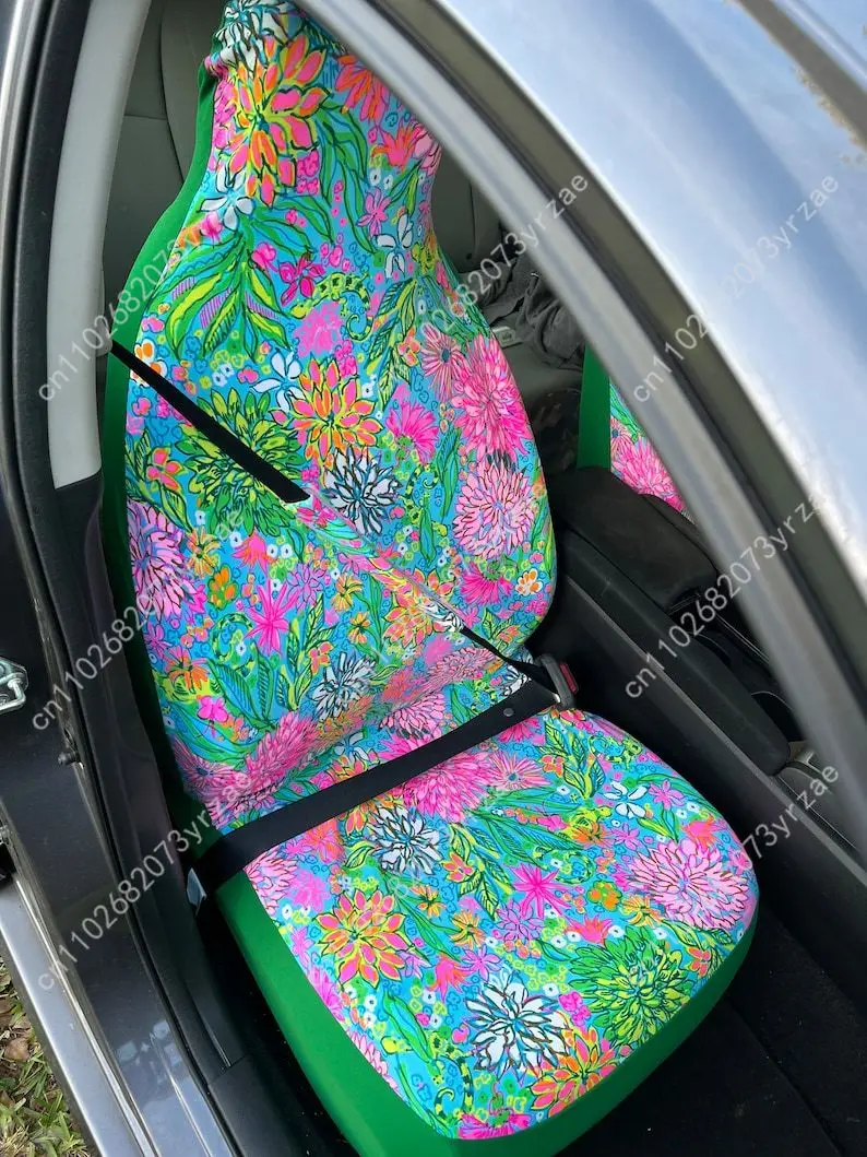 

Tropical Lilly Flowers Car Seat Covers Universal Environmentally Friendly Interior Decorations Comfortable Breathable Seat Cover