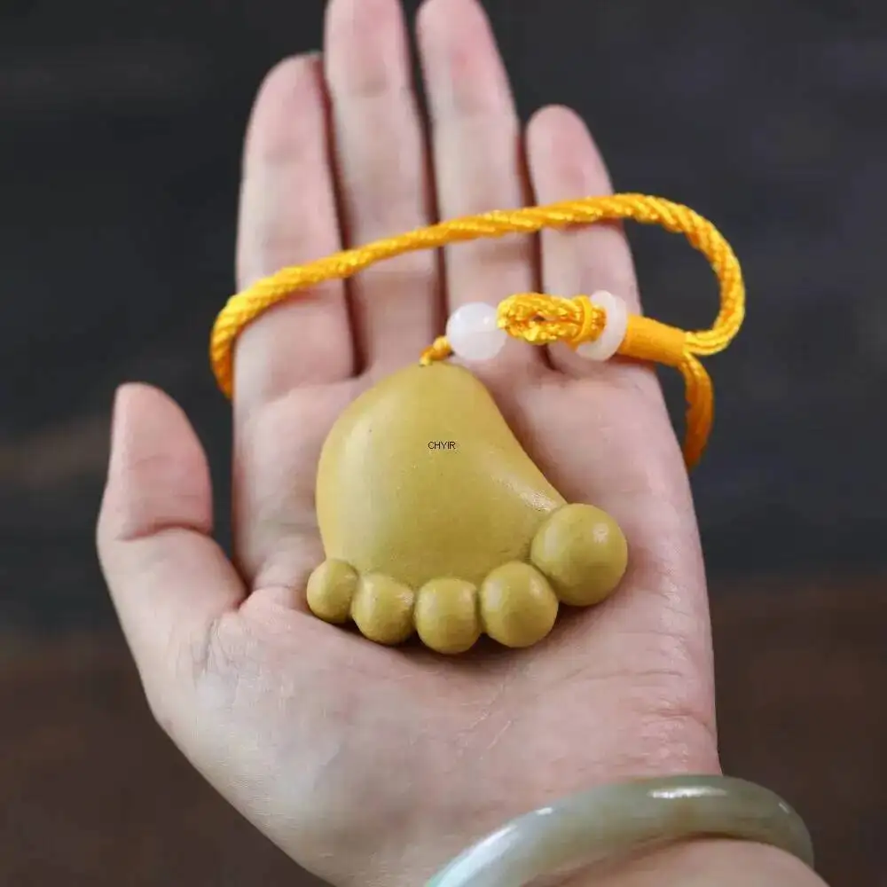 Yixing Zisha Tea Pet Contentment And Joy Little Foot Ornament Plaything Handheld Pendant Tea Set Tea Table Sculpture Accessory