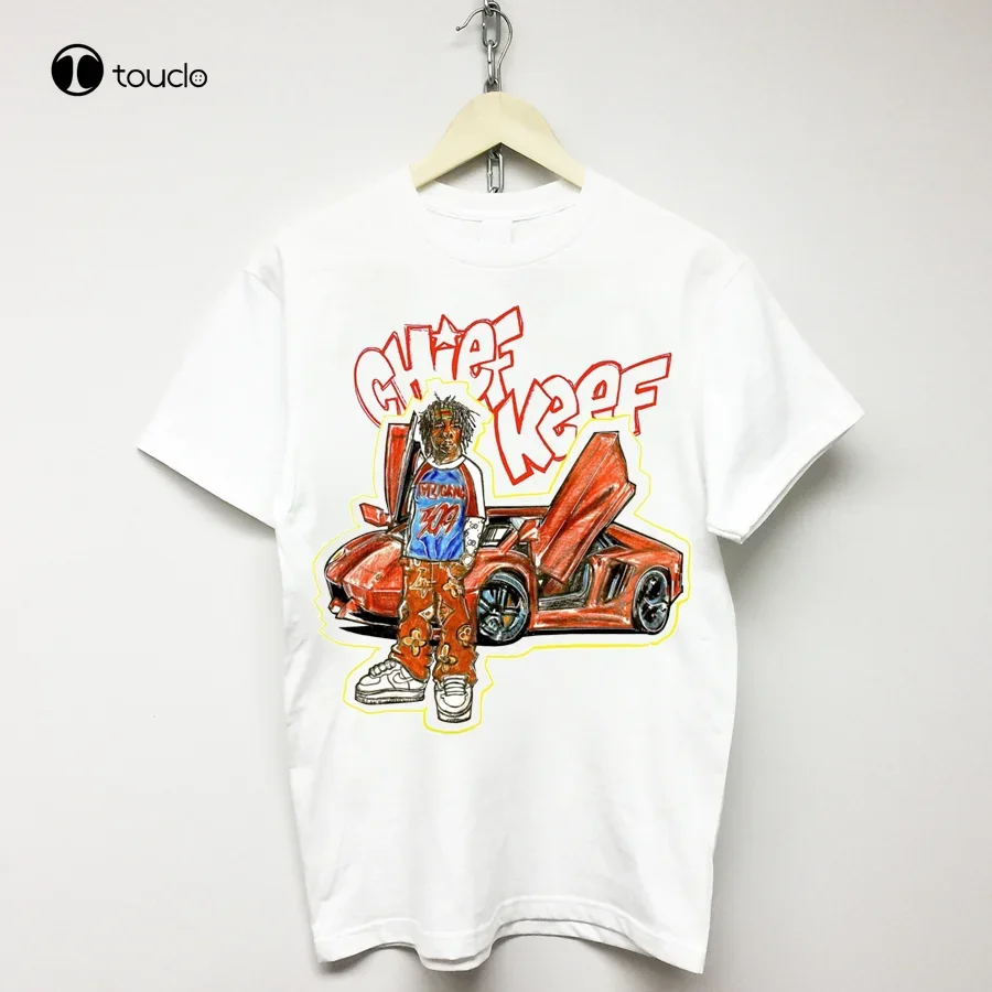 Chief Keef T-Shirt White Rap Scott Tour Custom Aldult Teen Unisex Digital Printing Fashion Funny New Xs-5Xl