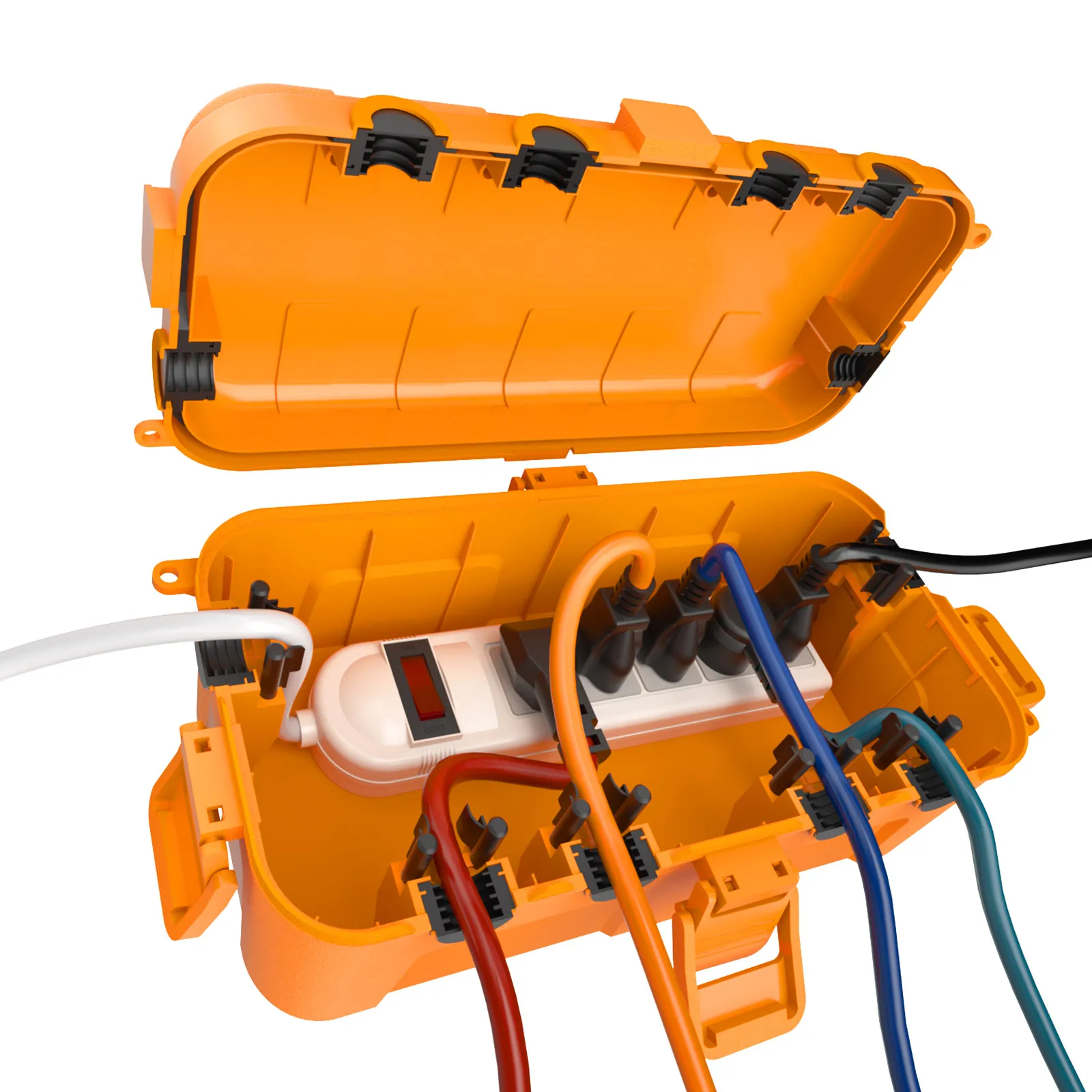 IP54 Waterproof Electrical Cover for Halloween/Christmas Decoration Outdoor Cable Box for Power Cables/Plugs/Lights/Garden Timer