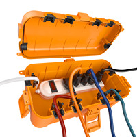 IP54 Waterproof Electrical Cover for Halloween/Christmas Decoration Outdoor Cable Box for Power Cables/Plugs/Lights/Garden Timer