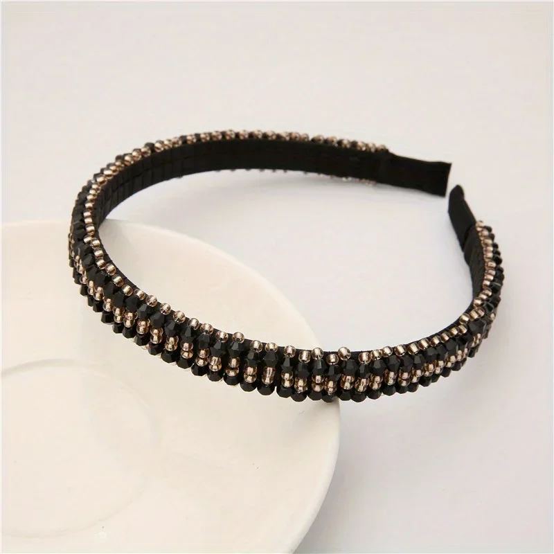 

Vintage Baroque Hairband Headband Hair Hoop Thin Crystal Edge for Special Occasions Evening Party Hair Accessories Headwear