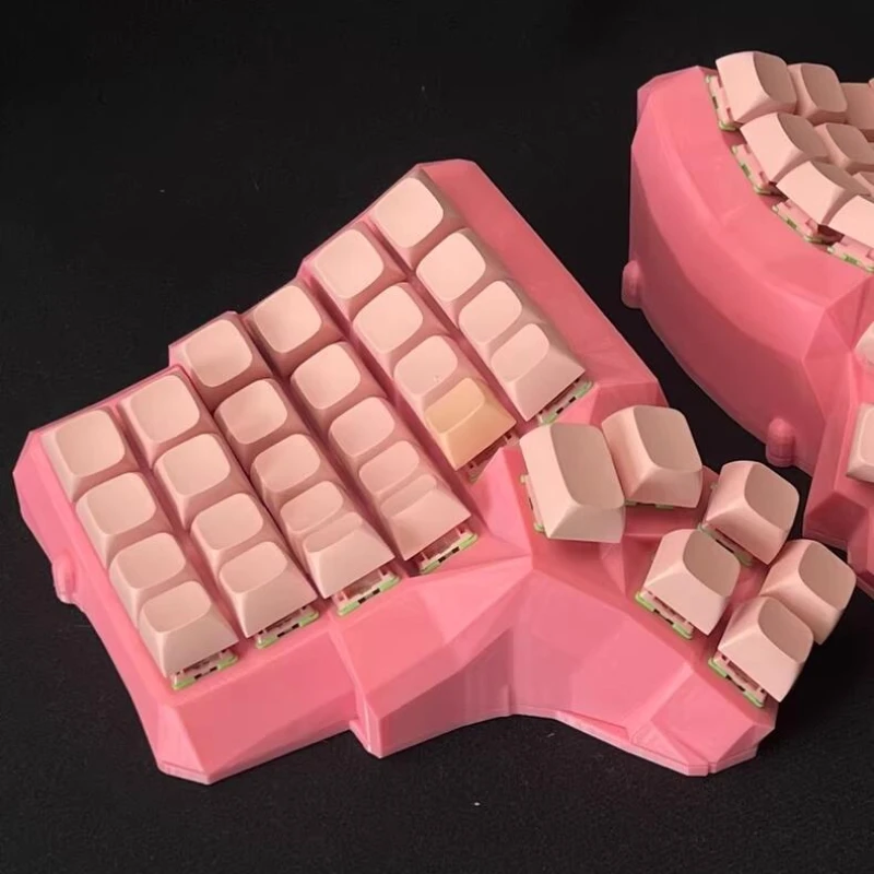 Dactyl Manuform 5*6 Curved Keyboard Wired 3D Print Customized VIAL Ergonomic Split Keyboard Hot-swap Gaming Keyboard PC Gamer