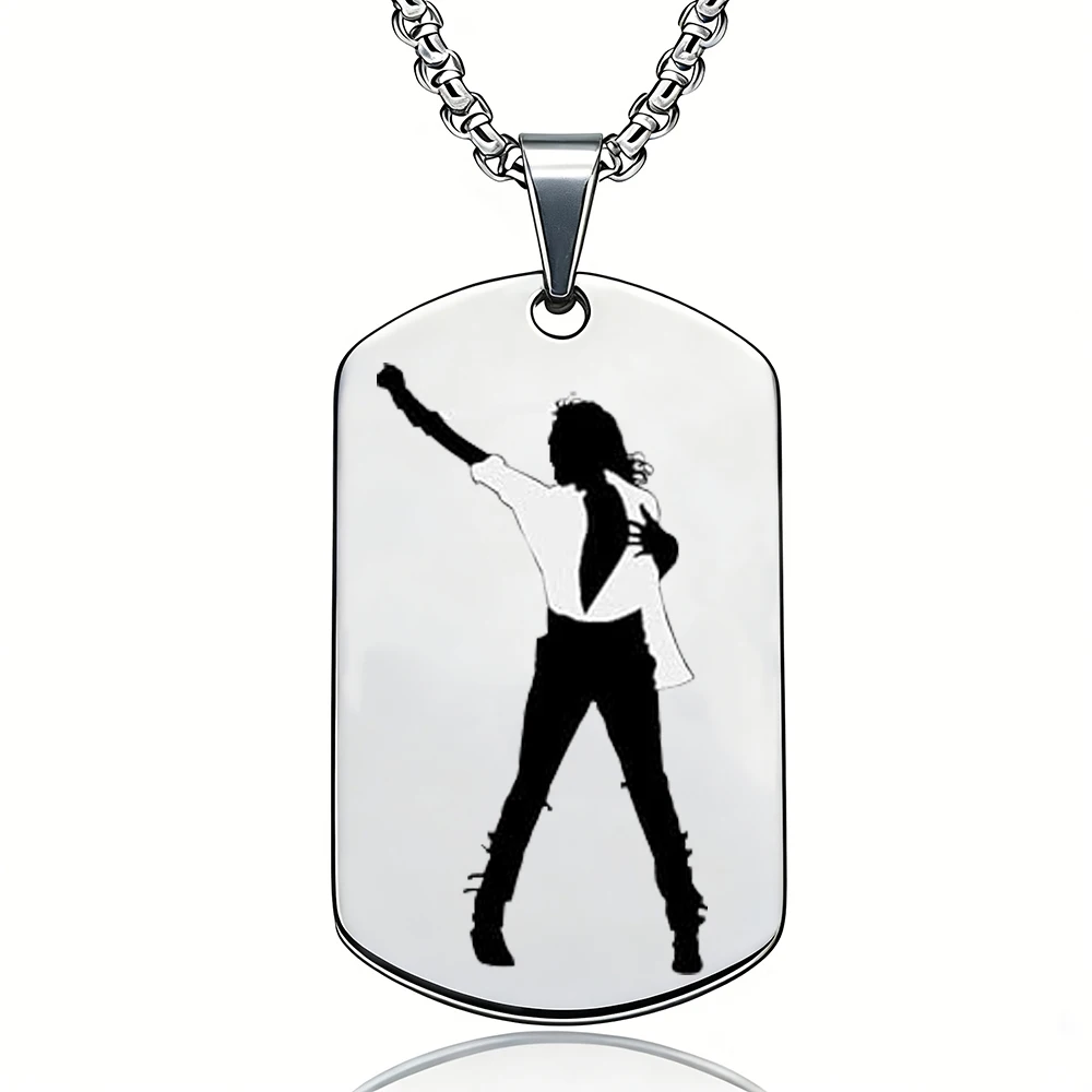 Artist Singer Michael BAD Necklace Rock Roll Everlasting Jackson Classic MJ Pendant Hot Charm Punk Cosplay Accessories Fans Gift