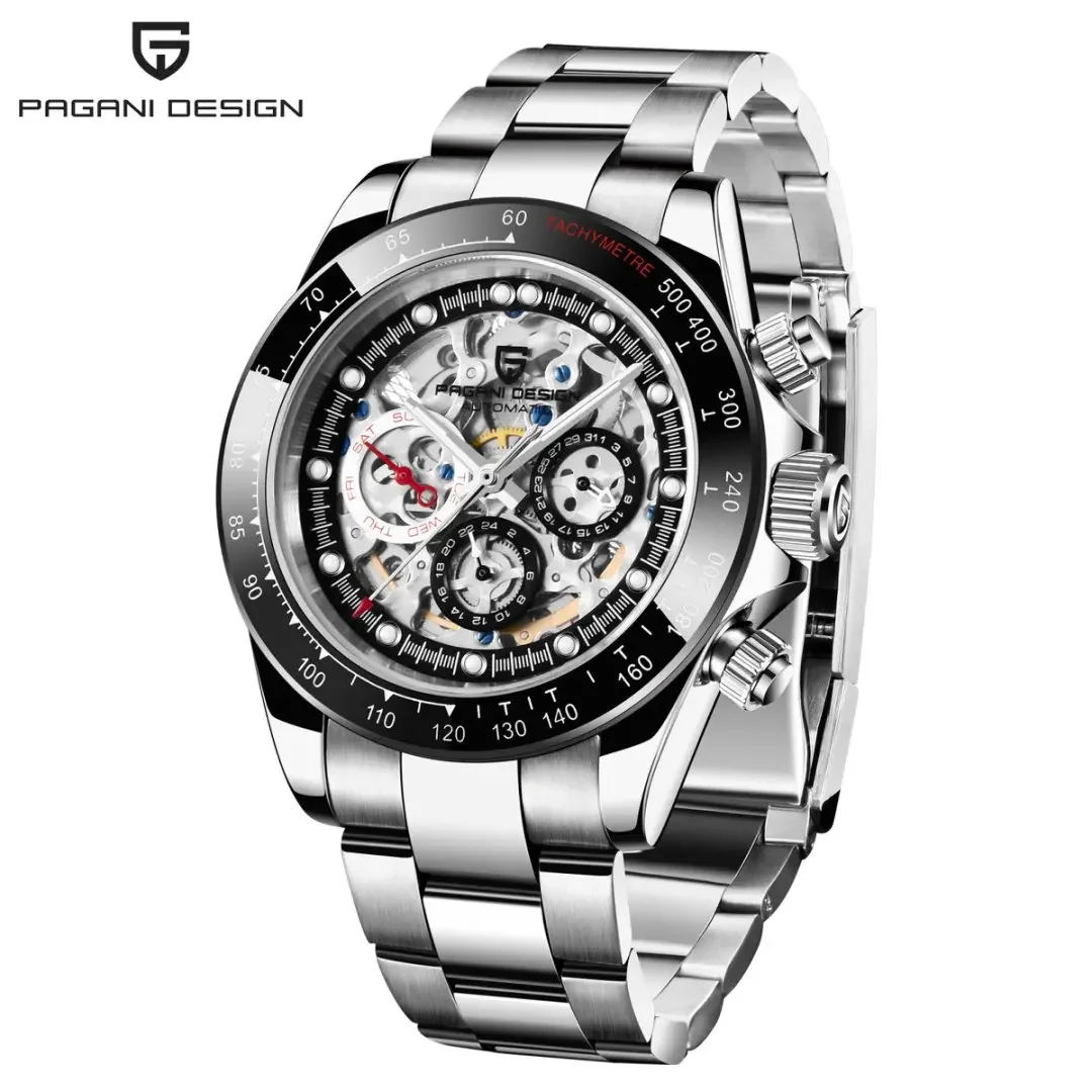 Men's Automatic Mechanical Skeleton Watch, Waterproof