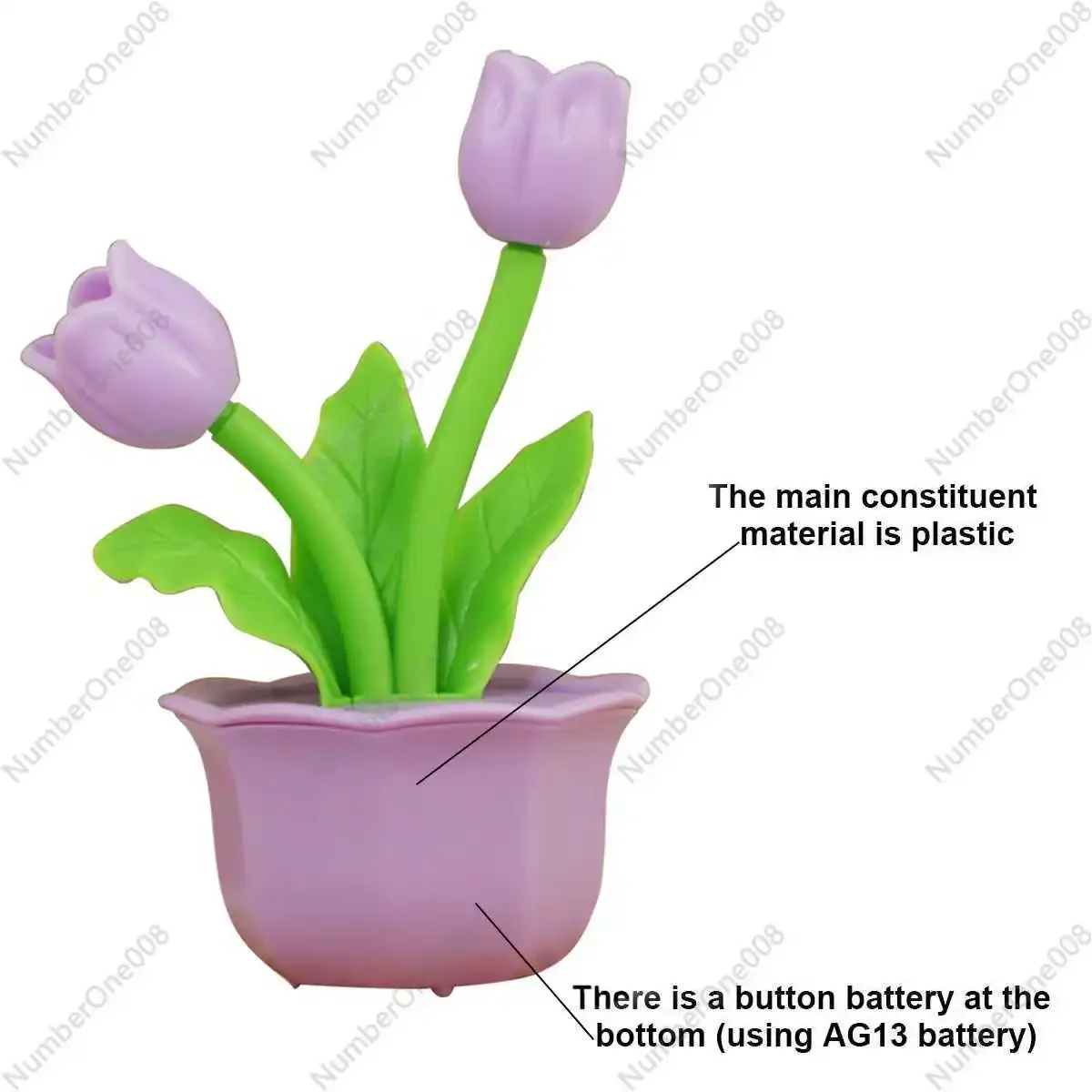 

Настольная лампа-тюльпан, ночник, имитация цветка, романтический подарок, декор для дома