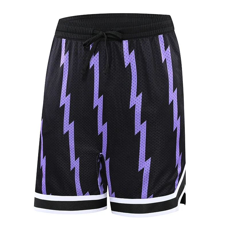 2024 Boys Basketball Running Sports Loose Plus Size Shorts Tie With American Street Print Five Points Big Pants Gym Training