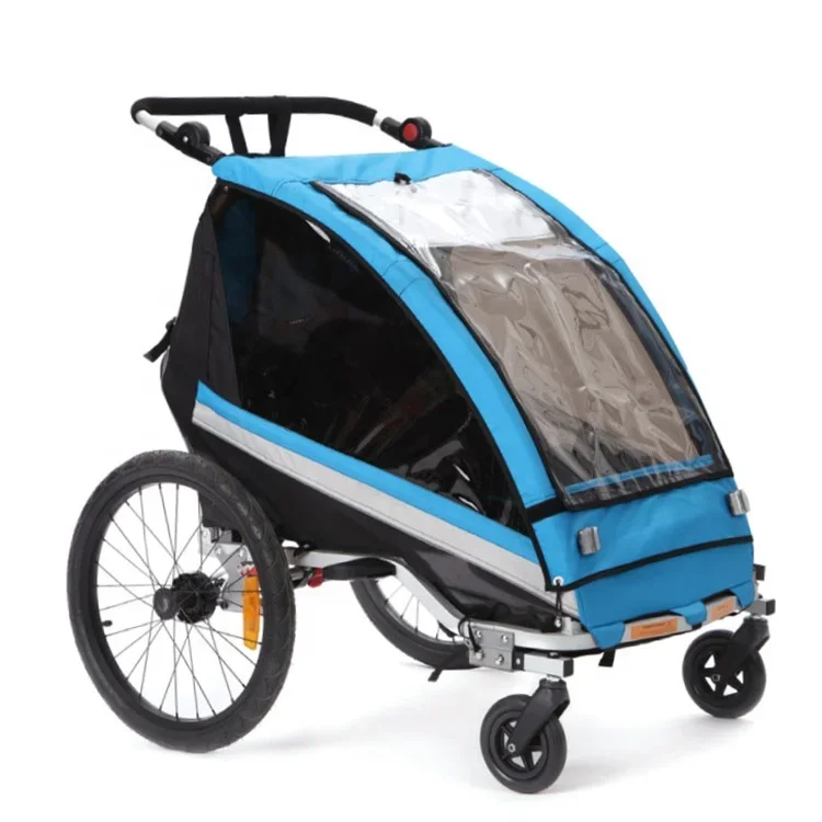 Four Wheels Bike Trailer For Child Pet  Stroller Foldable   Cart