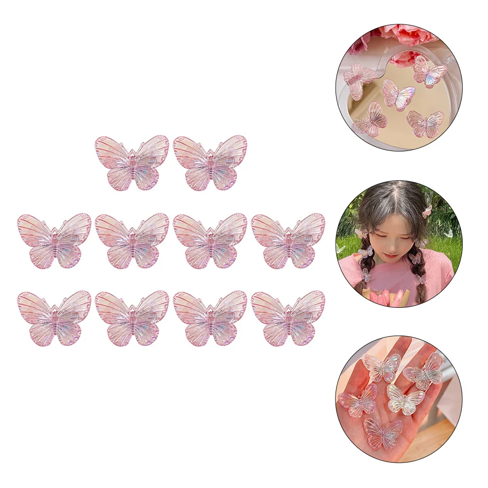 

10Pcs Butterflies Hairpin Lovely Vivid Design Hair Barrette for Women Girls Braiding Ponytail Straight Curly Hair Decoration