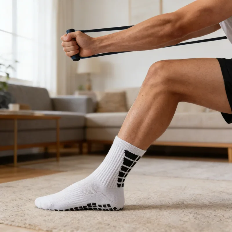 Towel Bottom Grip Socks Breathable For Men Women Athletic Running Tennis Soccer