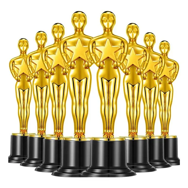 T22C 60 Pcs Gold Award Trophies,Mini Trophy Party Favors For Celebrations,Classroom Prizes And Party,Academy Awards Trophy