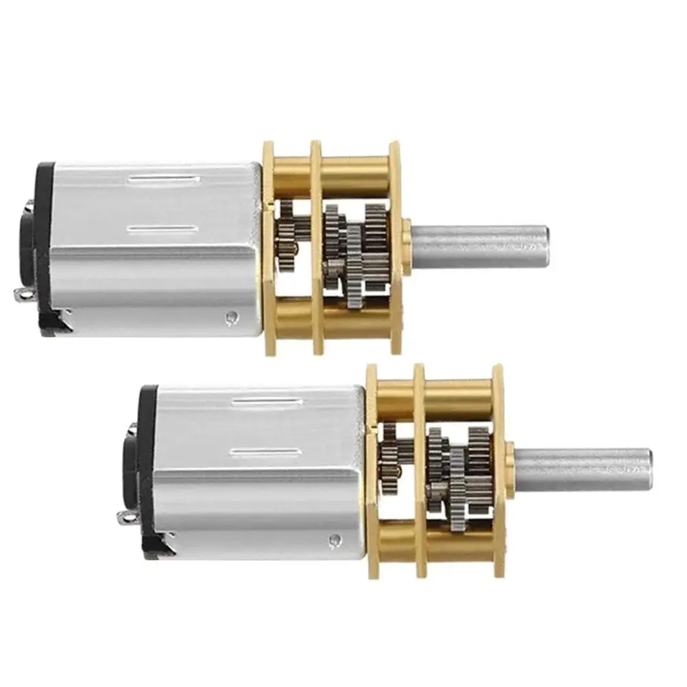 

2 Pcs Micro DC Geared Motor Reduction Electric Miniature Metal Material DIY Robot Car Large Torque Stable Output
