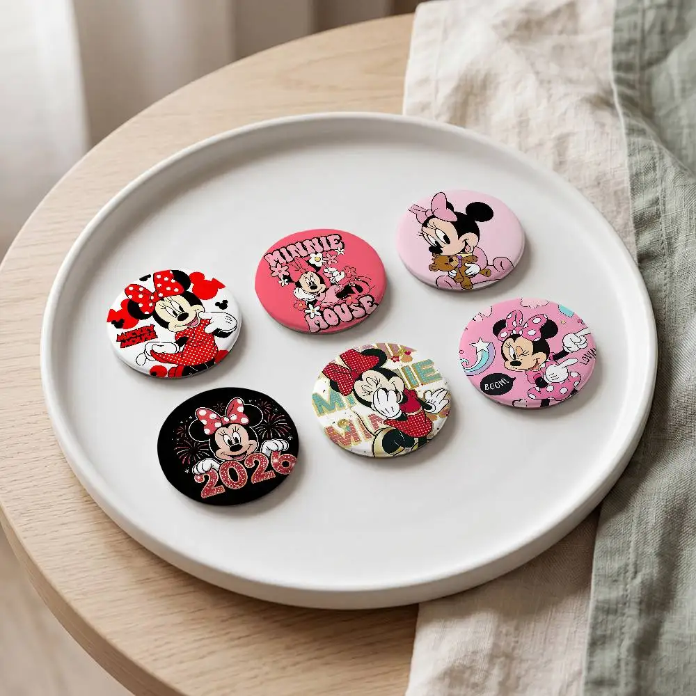 M-MinnieS Insignias de Ratón de Anime Redondas de 25, 32, 44, 58, 75 mm, Pin de Cosplay, Decoración para Bolsos, Regalos para Fans, Coleccionistas y Amigos, Broche, Souvenir