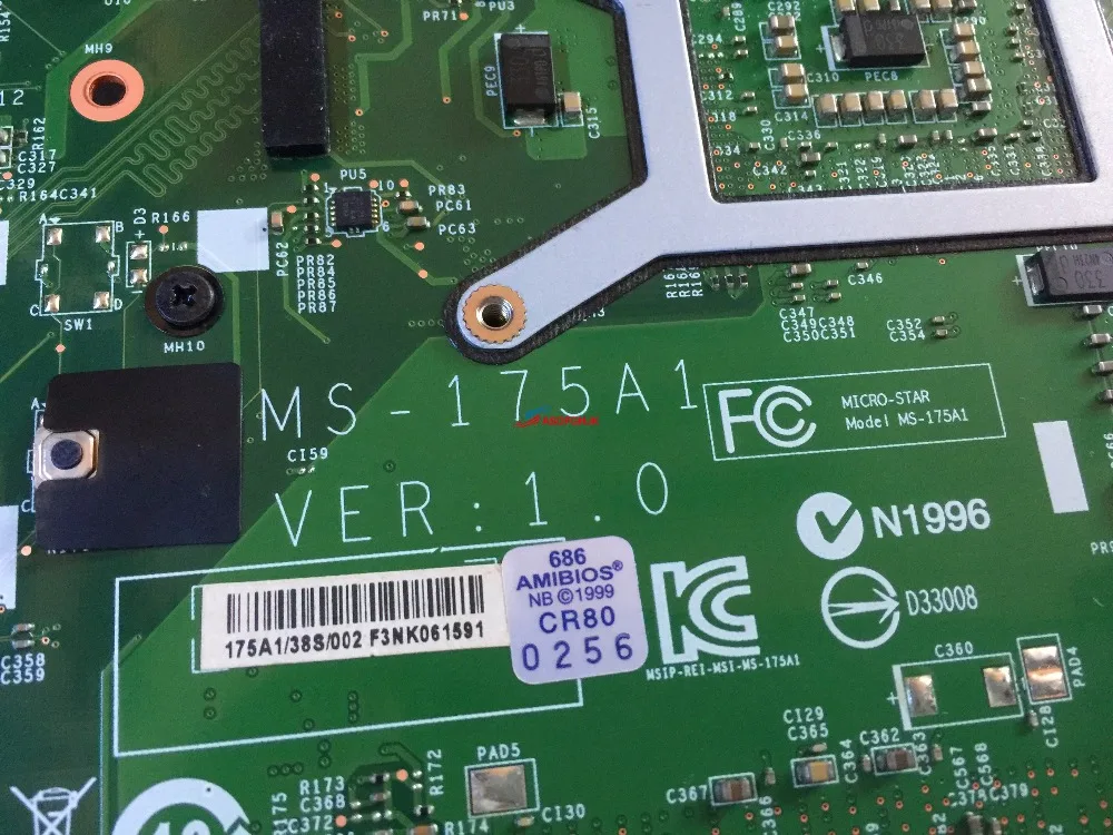 MS-175A FOR MSI GE70 Laptop Motherboard WITH CPU AND  GTX840M  Graphics Card  MS-175A1 REV 1.0 Test OK Free Shipping