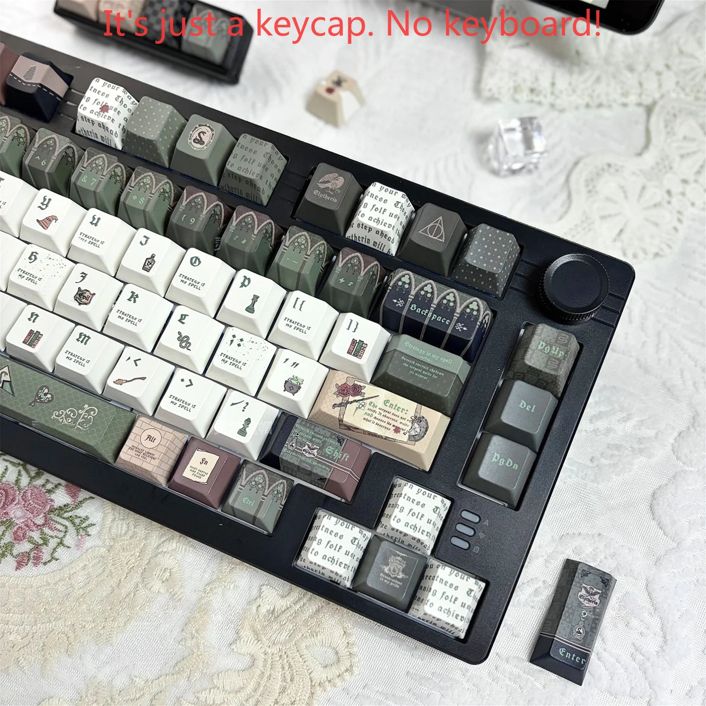 Magic Academy Retro Creative PBT Keycaps 127 Keys Cherry Profile Custom Key Caps for 61 75 87 108 Mechanical Keyboard MX Switch