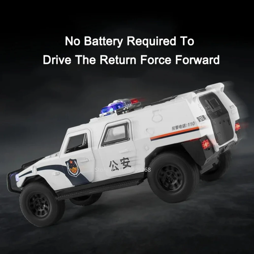 1:32 دونغفنغ MengShi هوندا أكورد سيارة شرطة لعبة مجسمة معدنية دييكاست التراجع الأبواب فتح نماذج المركبات الأولاد هدايا العيد