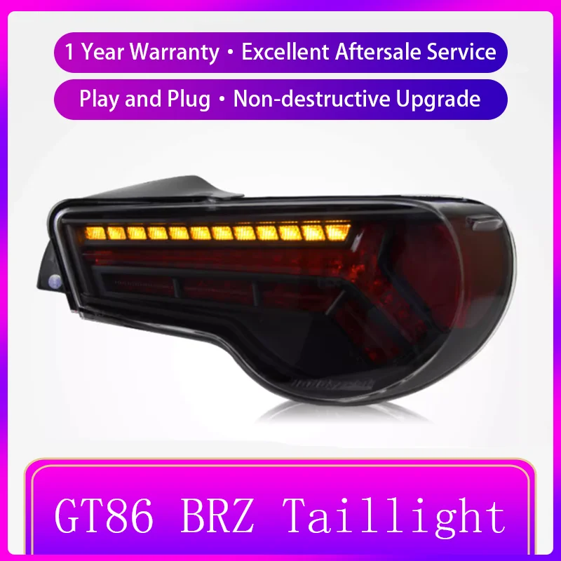 2 PCS Car Lamps For Toyota GT86 BRZ 2012-2020 Tail Light DRL Brake Signal Upgrade LED Dynamic Taillight Auto Rear Accessories