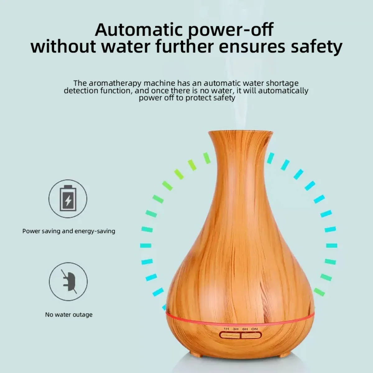 USB Humidifier with Auto Shut Off & 7 Color LED  Compact Air Moisturizer for Office & Home