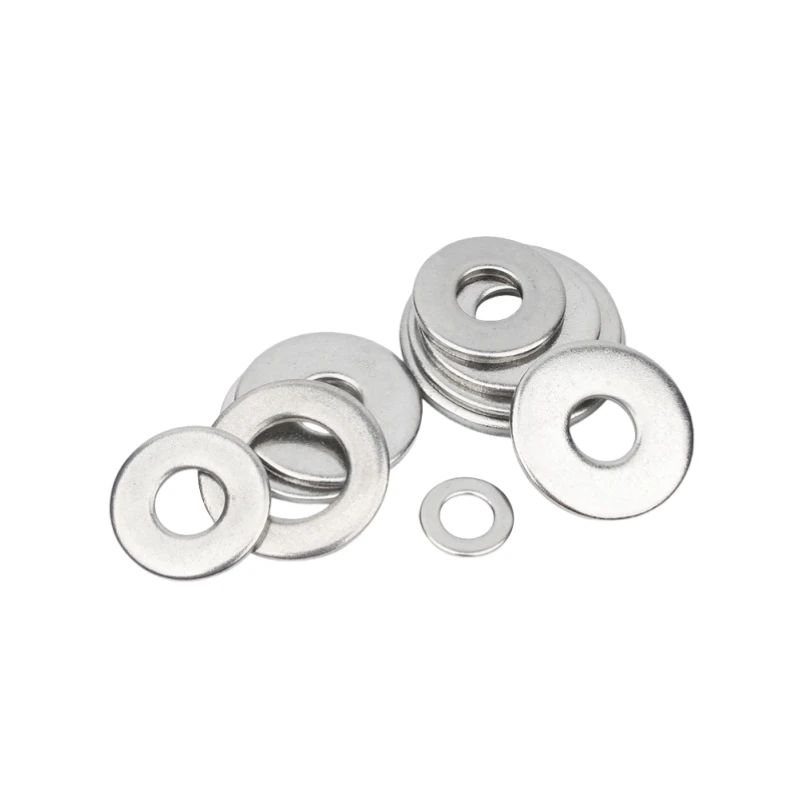 304 Din125 Stainless Steel Flat Washer M3 M4 M5 M6 M8 Stainless Steel Baffle Washer Screw Flat Washer Bolt Metal Washer