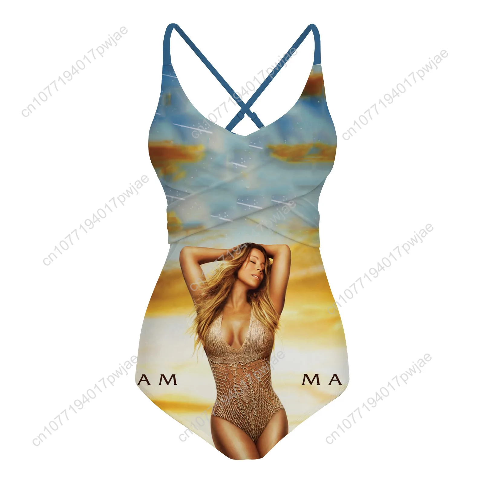 Mariah Carey Rapper Swimsuit Womens Sling Swimsuits Sexy Swimwear Pool Party Beach Bikini Summer Holiday Customize Bathing Suits