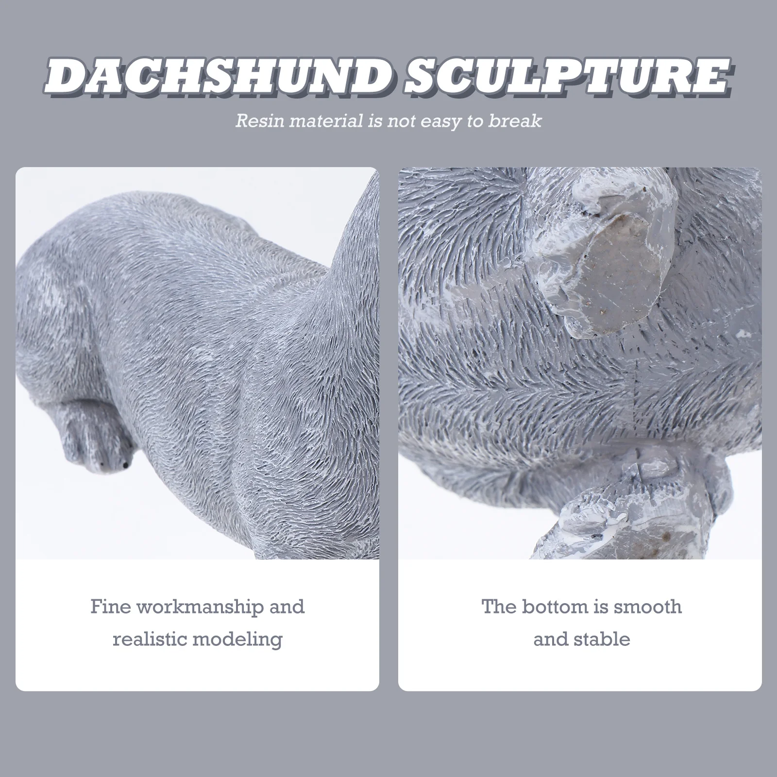 

Resin Animal Sculpture Dog Shape Compact Garden Yard Lawn Decor Scene Adornment Puppy Resin Craft Garden Supplies