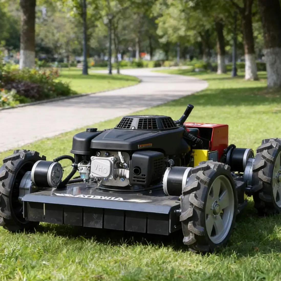 

Customized lawn mowers for sale Full-Size Remote Control Lawn Mower 500mm Flail Mower for Various Working Area Needs