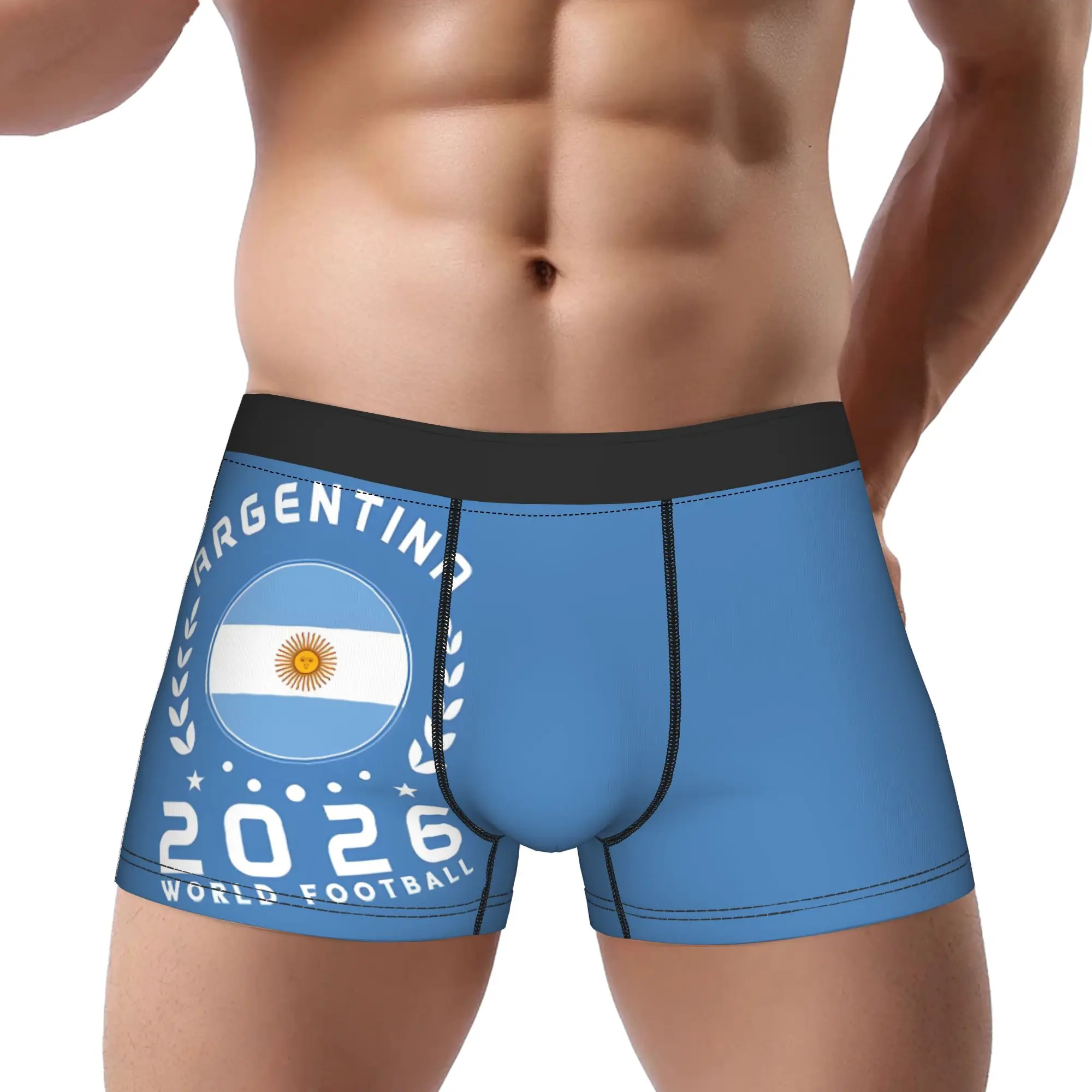 

sexy for guys World Soccer 2026 Argentina Football Fan Underpants Homme Panties Man Underwear Comfortable Shorts Boxer Briefs