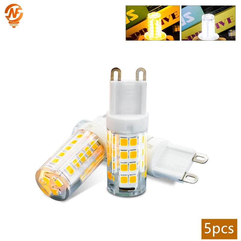 

5pcs G9 LED Light Bulbs 3W 5W 9W AC 220V 230V Energy Saving Cold/Warm White Corn Lamps 360 Ray For Home Lighting Decoration