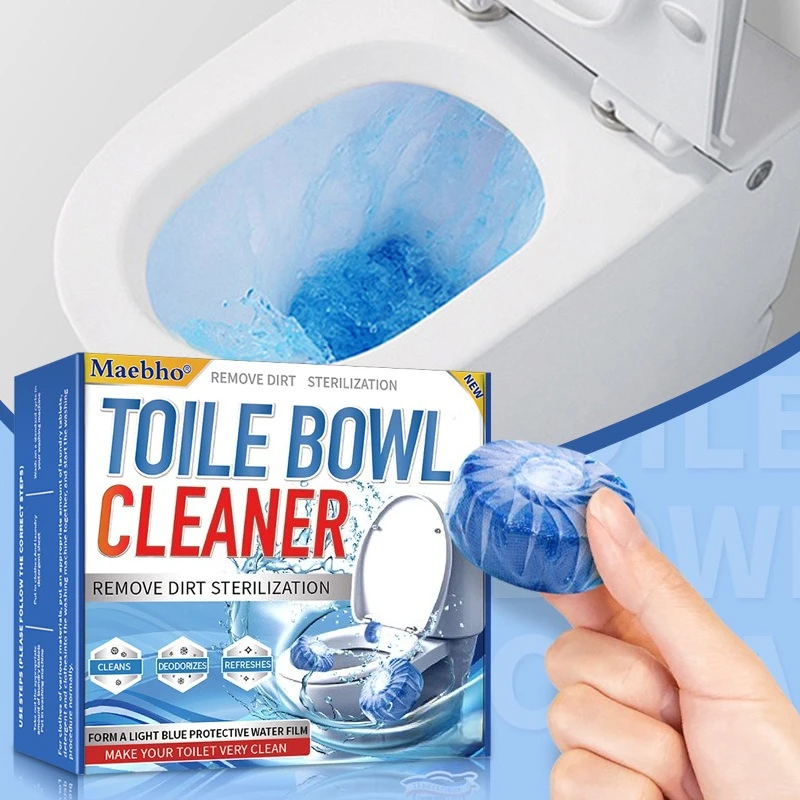 24 Pcs Sets Hot Sale Toilet Bowl Cleaner Effervescent Tablet Toilet Deodorization Cleaner Bathroom Freshener Bathroom Supplies