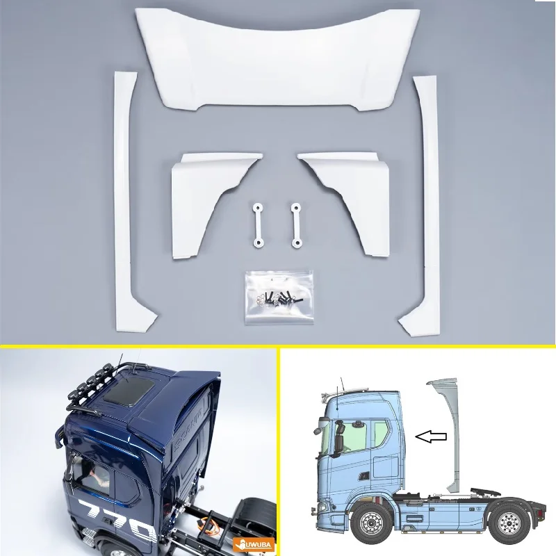 

SCALECLUB 1/14 Rc Roof Spoiler Upgrade For 1/14 Tamiya Tractor Trucks For Scania 770S 56368 Rc Truck Accessories