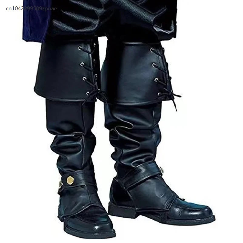 

Medieval Renaissance Viking Gothic Punk Warrior Knight Role Play Unisex Halloween Carnival Party Costume Shoes Foot Protectors