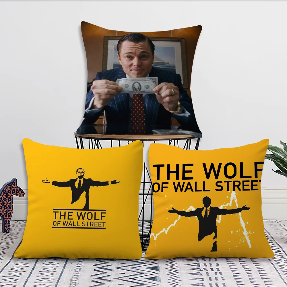 T-The W-Wolf of W-Wall S-Street Comfortable Decorative Pillow Case Suitable for Home Living Room Sofa Room Decoration