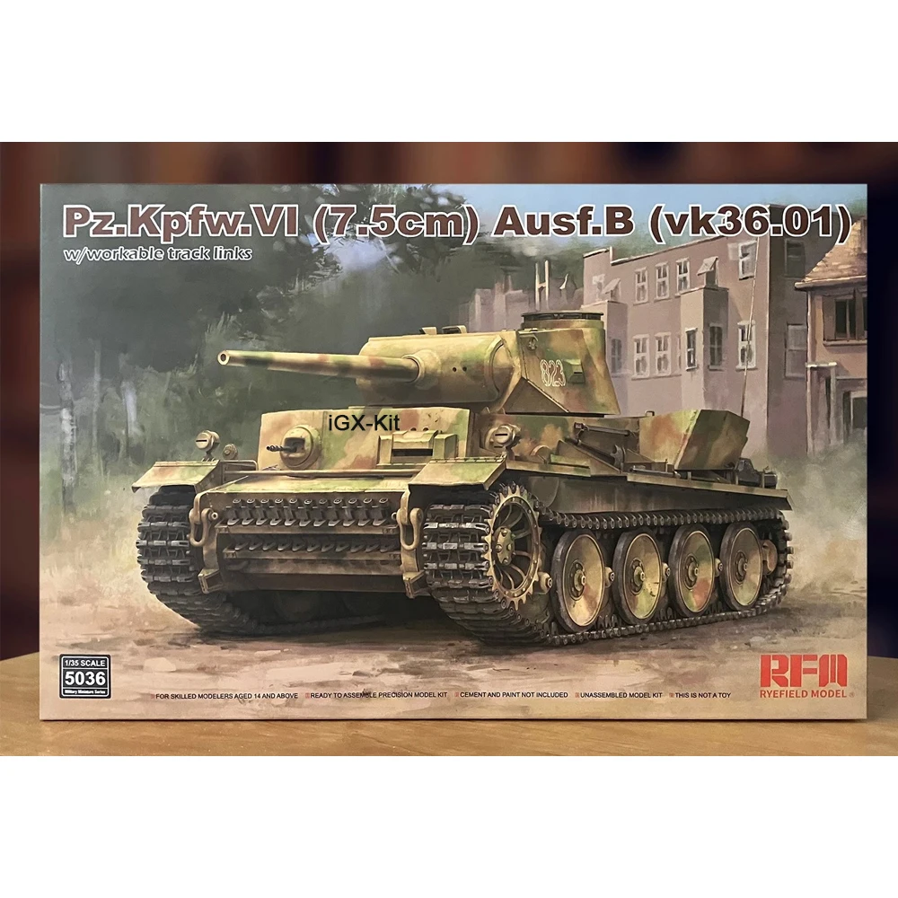 ライフィールド-5036-1-35-スケール-pz-kpfw-vi-75cm-ausf-b-vk36-01-戦車車両ホビープラスチック組立モデル構築キット