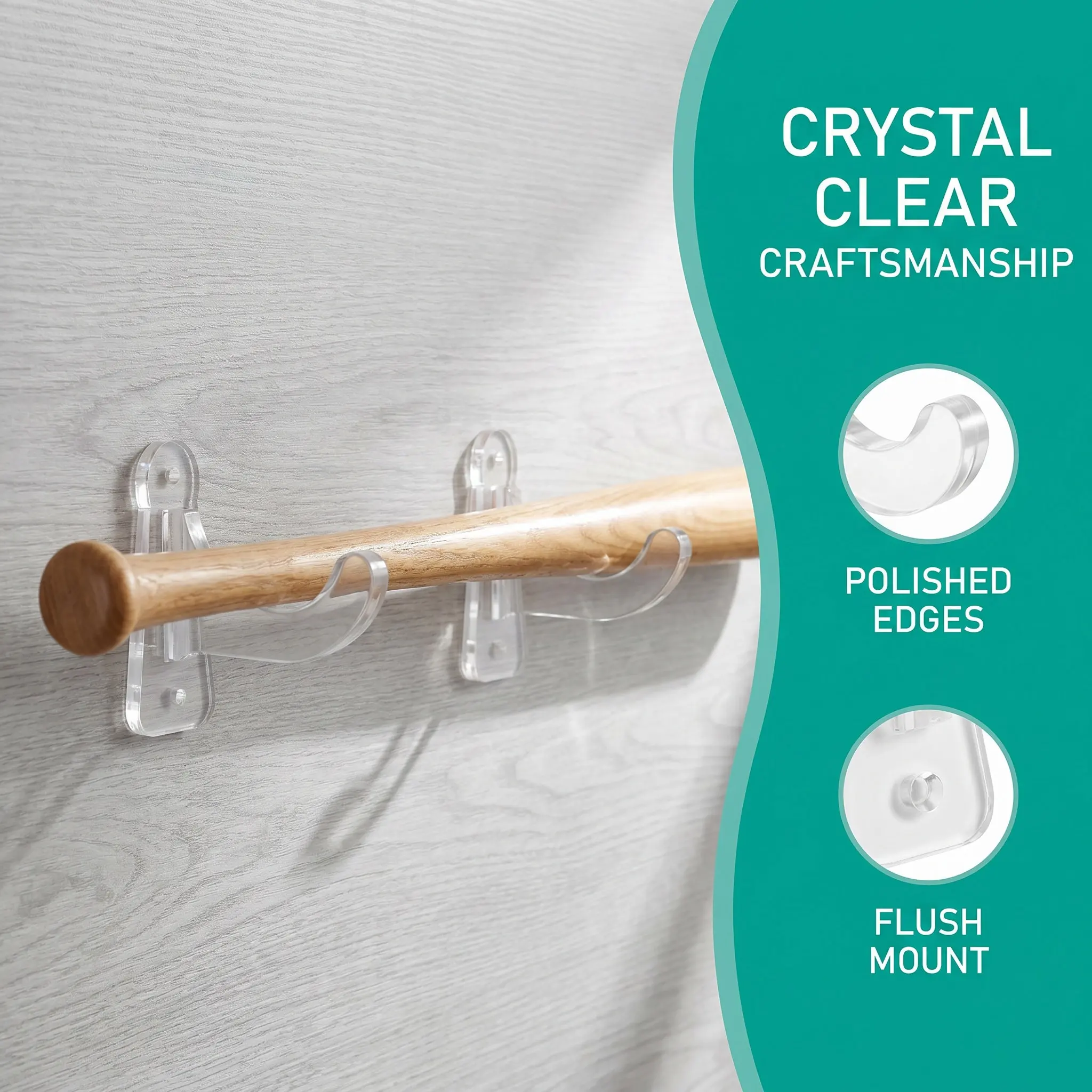 Acrylic Baseball Wall Mount Display Rack – Space-Saving, Durable, Clear Multi-Functional Holder for Home & Collectibles