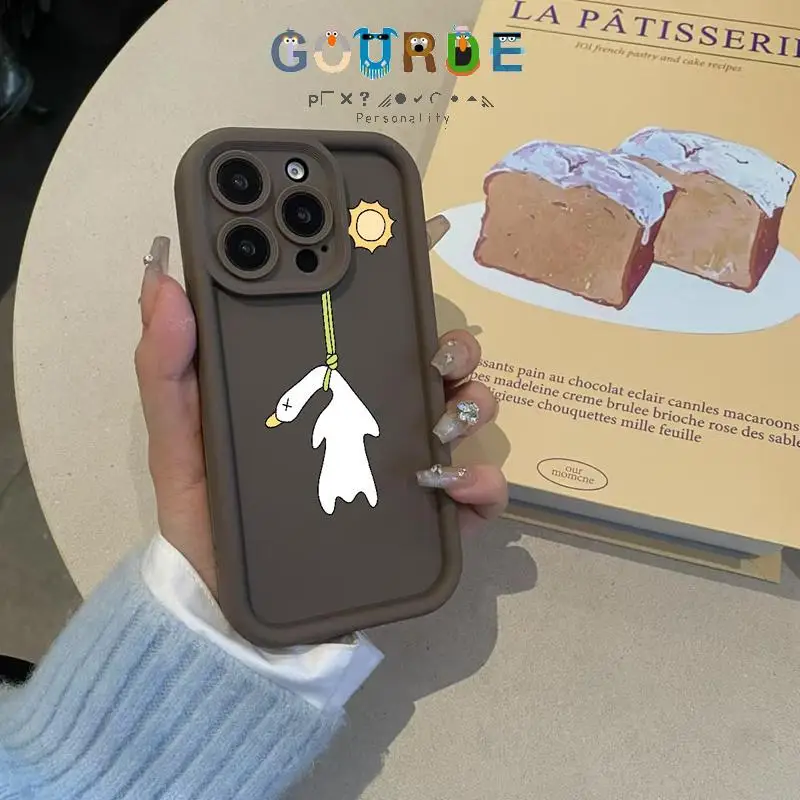 

Gourde Cartoon Sun Hanging Roast Duck Patterns Phone Case For Iphone 16 15 14 12 13 11 Pro Max Ip 7 8 Plus Iphon X Xs Xr Xs Max