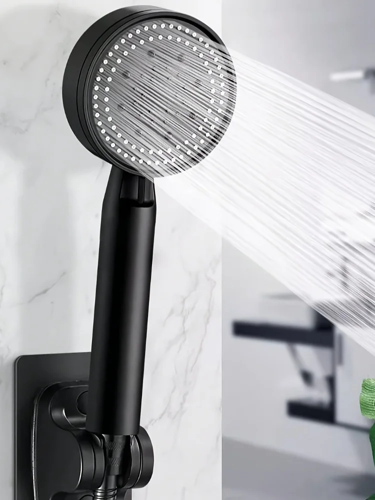 رأس دش محمول بالضغط الفاخر - 5 أوضاع مخرج مياه قابل للتعديل، تحكم حراري، لمسة نهائية مصقولة، معلقة #3