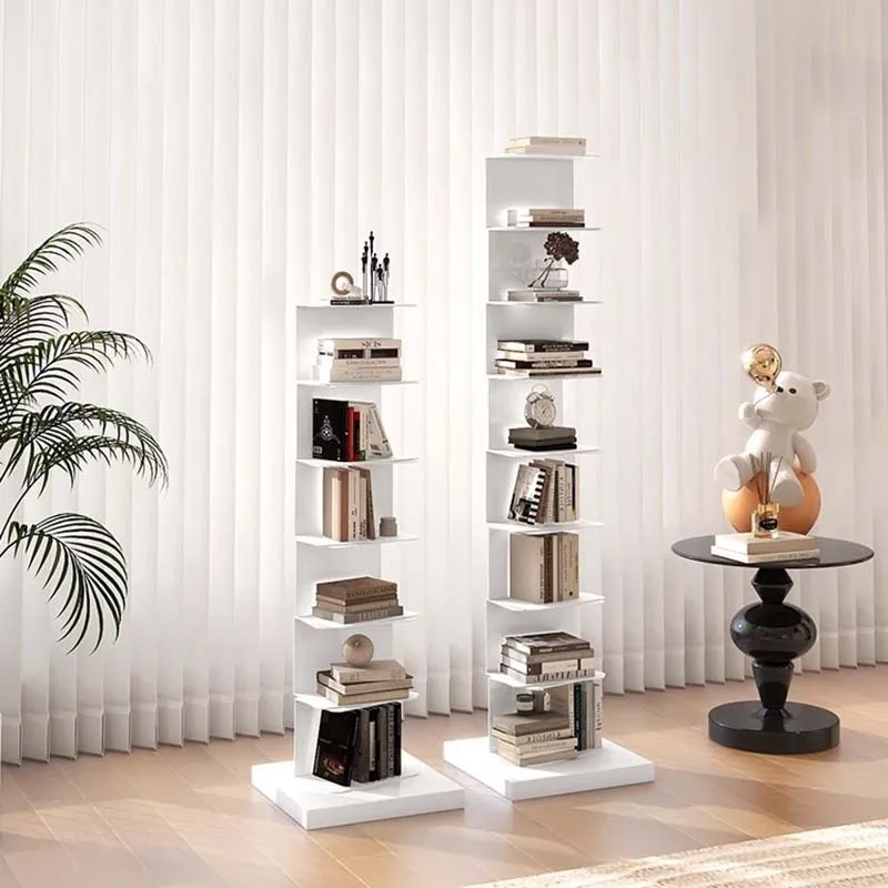 

Cube Display White Bookcase Modern Storage Corner Wall Bookshelf Organizer Library Estanteria Habitacion Living Room Decorations