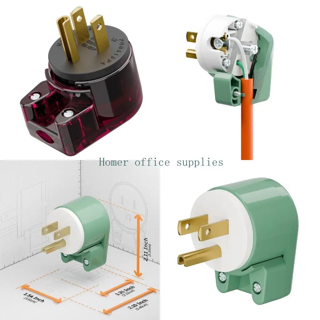 K43B 90 Degree Angled NEMA 5 15P Electrical Plugs 15Amp 125Volt Twist Lock Receptacle For Commercial Appliances And Machinery