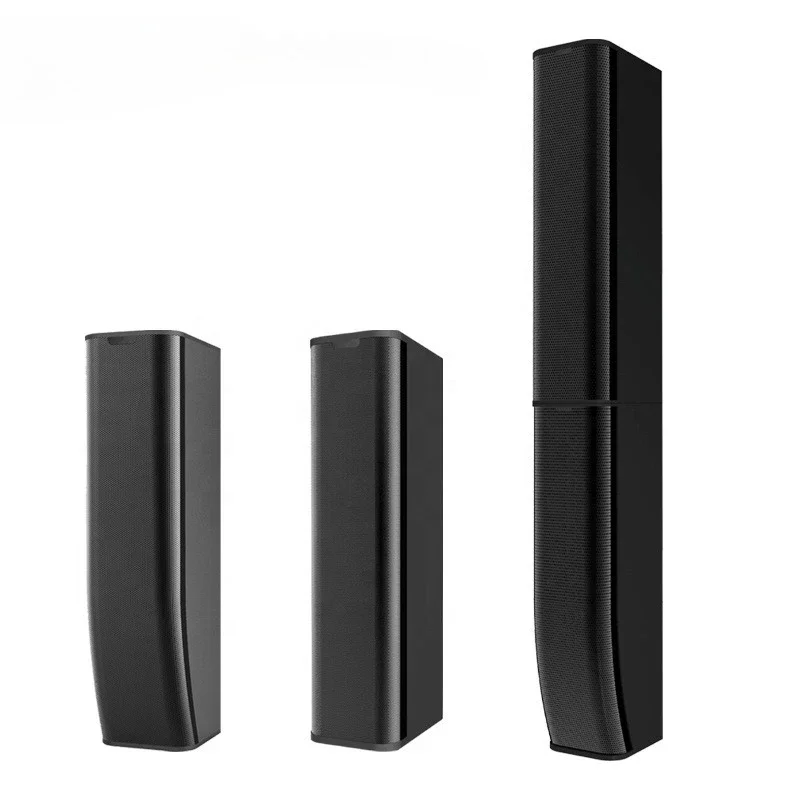 Columnar loudspeaker with wall hanging wall stereo line array columnar portable loudspeaker system