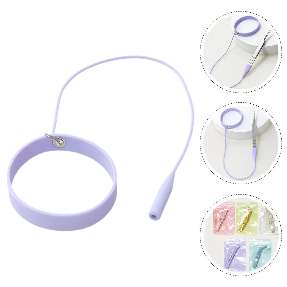 まつげピンセット シリコンリストバンド まつげエクステツールホルダー 通気性 耐久性 人間工学に基づいたフィット感 すべての手のタイプに対応 小さなまつげ