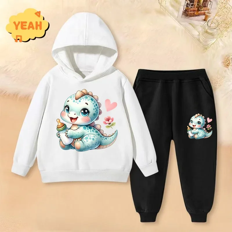 Autumn/Winter DisneyDragon Anime Trendy Fashion Versatile Casual Men's and Women's Middle aged Children's Long Sleeve Hoodie Set