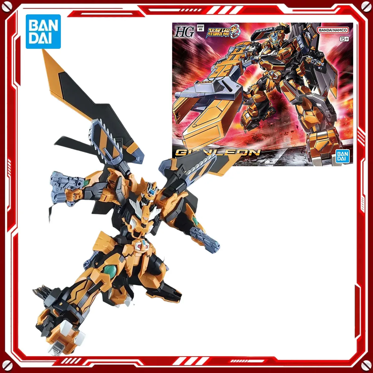 

Bandai Genuine Super Robot Wars Model Kits Gun Leon Toys HG 1/144 Action Figure Assembly Model Gift for Kids Christmas Present
