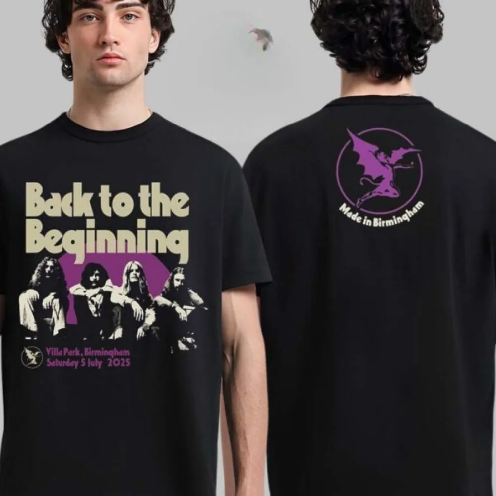 

Ins Y2k New Style New Black Sabbath and Ozzy Osbourne Back to Top Merch Event Tee with Lineup Double Sided T-Shirt