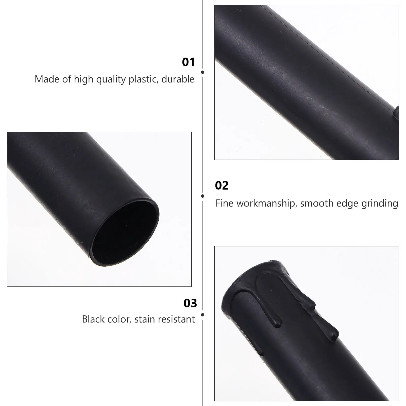 20Pcs Socket Covers Black Plastic Sleeves for E12 Candelabra Base Teardrop Design Chandelier Lamp Holder