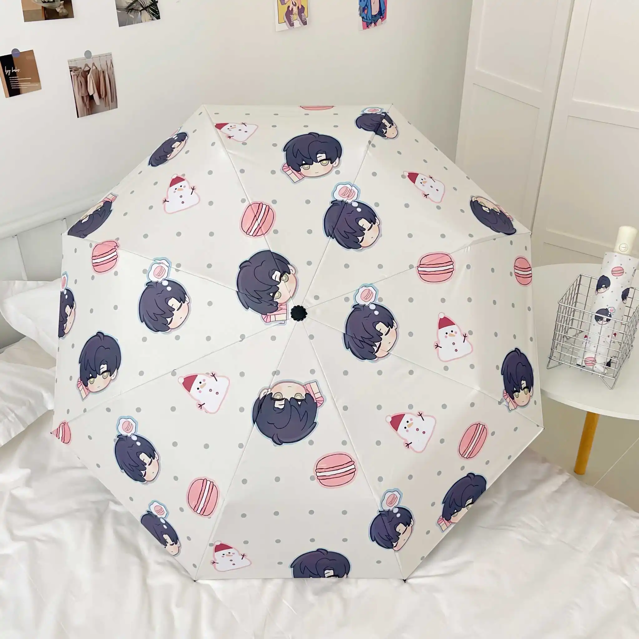 Game Love and Deepspace Zayne Umbrella Anime Pattern Portable Automatic Manual Rain Sunscreen Umbrella Cosplay Doujin Gifts