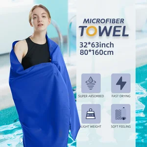 Microfiber Quick Dry Sports Khăn, khăn bãi biển, chống cát, mềm, nhẹ, phù hợp để bơi, yoga, phòng tập thể dục, du lịch 8 Khăn phòng tập thể dục bán hàng chính - 3